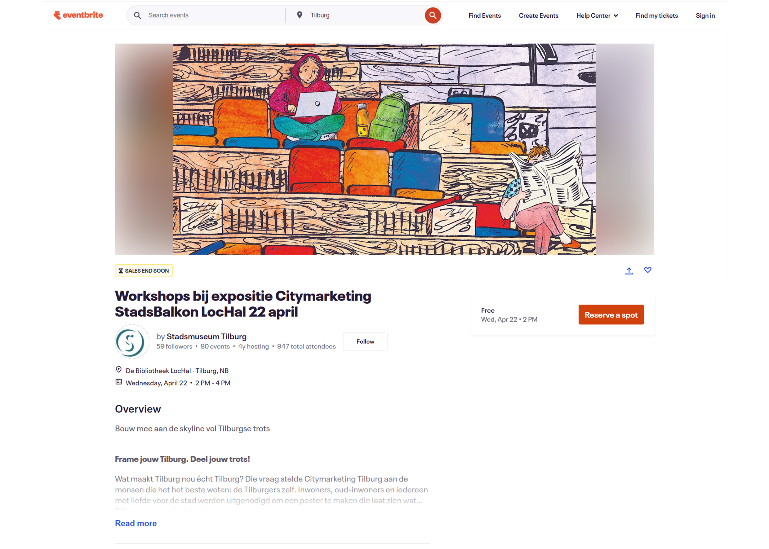 Esmee Visser illustratie bibliotheek LocHal workshop Stadsmuseum Tilburg Citymarketing Frame jouw Tilburg